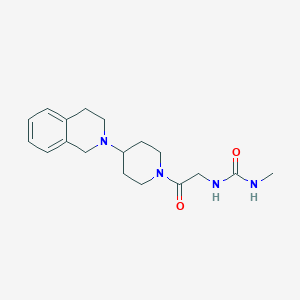 1-[2-[4-(3,4-dihydro-1H-isoquinolin-2-yl)piperidin-1-yl]-2-oxoethyl]-3-methylurea