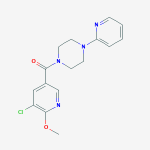 molecular formula C16H17ClN4O2 B7411828 (5-Chloro-6-methoxypyridin-3-yl)-(4-pyridin-2-ylpiperazin-1-yl)methanone 