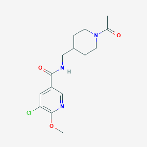 molecular formula C15H20ClN3O3 B7411844 N-[(1-acetylpiperidin-4-yl)methyl]-5-chloro-6-methoxypyridine-3-carboxamide 