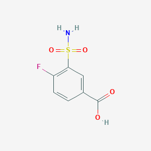 molecular formula C7H6FNO4S B074119 4-Fluoro-3-sulfamoylbenzoic acid CAS No. 1535-45-1