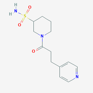 1-(3-Pyridin-4-ylpropanoyl)piperidine-3-sulfonamide