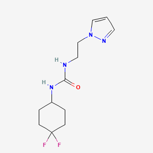 molecular formula C12H18F2N4O B7411918 1-(4,4-Difluorocyclohexyl)-3-(2-pyrazol-1-ylethyl)urea 