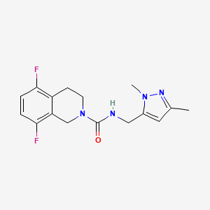 N-[(2,5-dimethylpyrazol-3-yl)methyl]-5,8-difluoro-3,4-dihydro-1H-isoquinoline-2-carboxamide