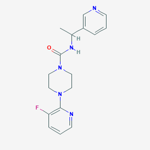 4-(3-fluoropyridin-2-yl)-N-(1-pyridin-3-ylethyl)piperazine-1-carboxamide