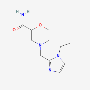 4-[(1-Ethylimidazol-2-yl)methyl]morpholine-2-carboxamide