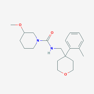 3-methoxy-N-[[4-(2-methylphenyl)oxan-4-yl]methyl]piperidine-1-carboxamide