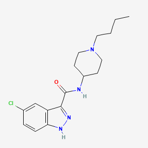 molecular formula C17H23ClN4O B7411954 N-(1-butylpiperidin-4-yl)-5-chloro-1H-indazole-3-carboxamide 