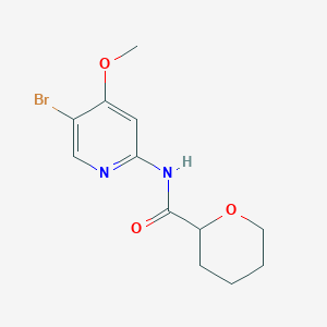 N-(5-bromo-4-methoxypyridin-2-yl)oxane-2-carboxamide