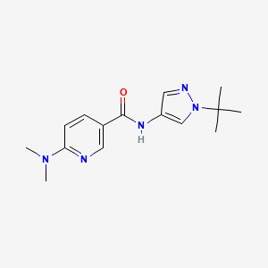 molecular formula C15H21N5O B7411971 N-(1-tert-butylpyrazol-4-yl)-6-(dimethylamino)pyridine-3-carboxamide 