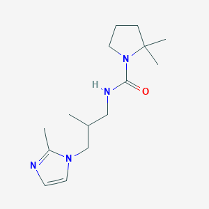 2,2-dimethyl-N-[2-methyl-3-(2-methylimidazol-1-yl)propyl]pyrrolidine-1-carboxamide