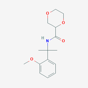 N-[2-(2-methoxyphenyl)propan-2-yl]-1,4-dioxane-2-carboxamide