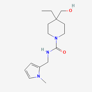 4-ethyl-4-(hydroxymethyl)-N-[(1-methylpyrrol-2-yl)methyl]piperidine-1-carboxamide