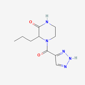 3-propyl-4-(2H-triazole-4-carbonyl)piperazin-2-one