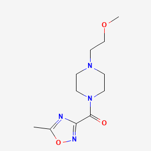 [4-(2-Methoxyethyl)piperazin-1-yl]-(5-methyl-1,2,4-oxadiazol-3-yl)methanone