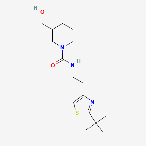 N-[2-(2-tert-butyl-1,3-thiazol-4-yl)ethyl]-3-(hydroxymethyl)piperidine-1-carboxamide