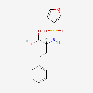 molecular formula C14H15NO5S B7412128 2-(Furan-3-ylsulfonylamino)-4-phenylbutanoic acid 