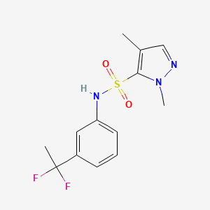 N-[3-(1,1-difluoroethyl)phenyl]-2,4-dimethylpyrazole-3-sulfonamide