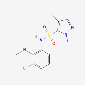 N-[3-chloro-2-(dimethylamino)phenyl]-2,4-dimethylpyrazole-3-sulfonamide