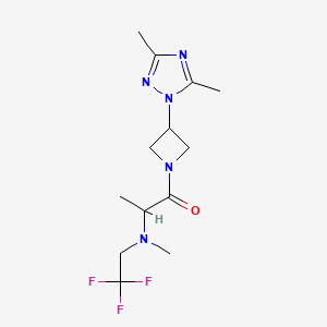 1-[3-(3,5-Dimethyl-1,2,4-triazol-1-yl)azetidin-1-yl]-2-[methyl(2,2,2-trifluoroethyl)amino]propan-1-one