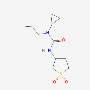 molecular formula C11H20N2O3S B7412233 1-Cyclopropyl-3-(1,1-dioxothiolan-3-yl)-1-propylurea 