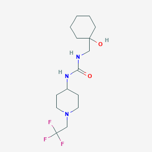 molecular formula C15H26F3N3O2 B7412237 1-[(1-Hydroxycyclohexyl)methyl]-3-[1-(2,2,2-trifluoroethyl)piperidin-4-yl]urea 