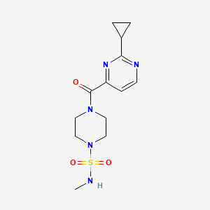 4-(2-cyclopropylpyrimidine-4-carbonyl)-N-methylpiperazine-1-sulfonamide