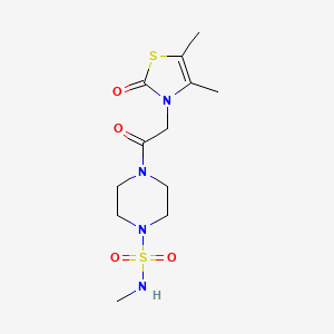 4-[2-(4,5-dimethyl-2-oxo-1,3-thiazol-3-yl)acetyl]-N-methylpiperazine-1-sulfonamide