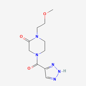 1-(2-methoxyethyl)-4-(2H-triazole-4-carbonyl)piperazin-2-one