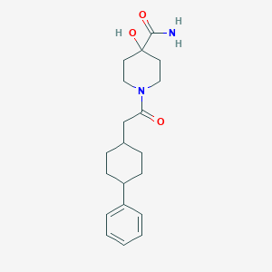 4-Hydroxy-1-[2-(4-phenylcyclohexyl)acetyl]piperidine-4-carboxamide