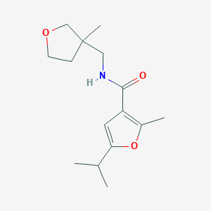 2-methyl-N-[(3-methyloxolan-3-yl)methyl]-5-propan-2-ylfuran-3-carboxamide