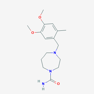 4-[(4,5-Dimethoxy-2-methylphenyl)methyl]-1,4-diazepane-1-carboxamide