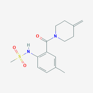 N-[4-methyl-2-(4-methylidenepiperidine-1-carbonyl)phenyl]methanesulfonamide