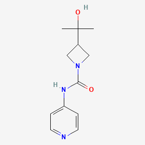 molecular formula C12H17N3O2 B7412354 3-(2-hydroxypropan-2-yl)-N-pyridin-4-ylazetidine-1-carboxamide 