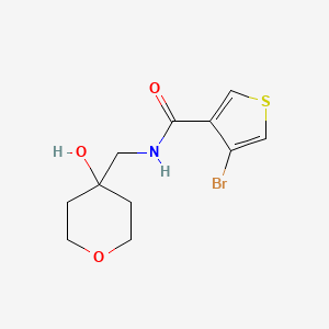 4-bromo-N-[(4-hydroxyoxan-4-yl)methyl]thiophene-3-carboxamide