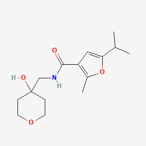 N-[(4-hydroxyoxan-4-yl)methyl]-2-methyl-5-propan-2-ylfuran-3-carboxamide