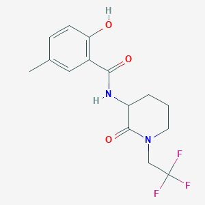 2-hydroxy-5-methyl-N-[2-oxo-1-(2,2,2-trifluoroethyl)piperidin-3-yl]benzamide