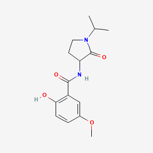 2-hydroxy-5-methoxy-N-(2-oxo-1-propan-2-ylpyrrolidin-3-yl)benzamide