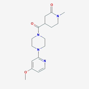 4-[4-(4-Methoxypyridin-2-yl)piperazine-1-carbonyl]-1-methylpiperidin-2-one