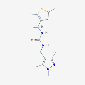 1-[1-(2,5-Dimethylthiophen-3-yl)ethyl]-3-[(1,3,5-trimethylpyrazol-4-yl)methyl]urea