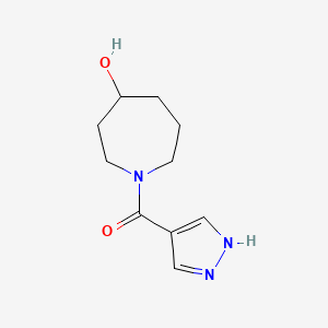 molecular formula C10H15N3O2 B7412421 (4-hydroxyazepan-1-yl)-(1H-pyrazol-4-yl)methanone 