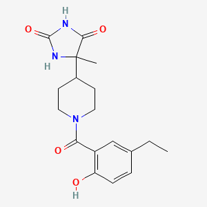 5-[1-(5-Ethyl-2-hydroxybenzoyl)piperidin-4-yl]-5-methylimidazolidine-2,4-dione