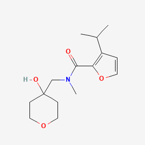 N-[(4-hydroxyoxan-4-yl)methyl]-N-methyl-3-propan-2-ylfuran-2-carboxamide