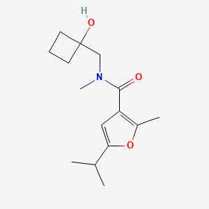 N-[(1-hydroxycyclobutyl)methyl]-N,2-dimethyl-5-propan-2-ylfuran-3-carboxamide