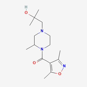 (3,5-Dimethyl-1,2-oxazol-4-yl)-[4-(2-hydroxy-2-methylpropyl)-2-methylpiperazin-1-yl]methanone