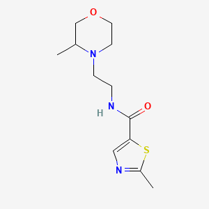 2-methyl-N-[2-(3-methylmorpholin-4-yl)ethyl]-1,3-thiazole-5-carboxamide