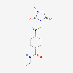 N-ethyl-4-[2-(3-methyl-2,5-dioxoimidazolidin-1-yl)acetyl]piperazine-1-carboxamide