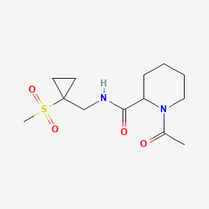 1-acetyl-N-[(1-methylsulfonylcyclopropyl)methyl]piperidine-2-carboxamide