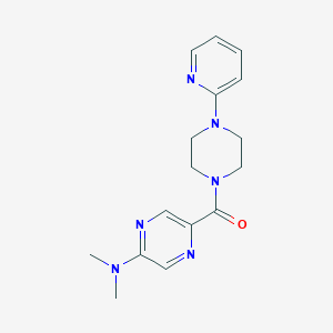 molecular formula C16H20N6O B7412496 [5-(Dimethylamino)pyrazin-2-yl]-(4-pyridin-2-ylpiperazin-1-yl)methanone 