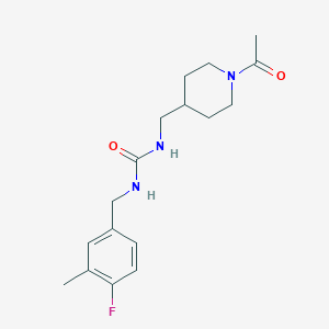 1-[(1-Acetylpiperidin-4-yl)methyl]-3-[(4-fluoro-3-methylphenyl)methyl]urea