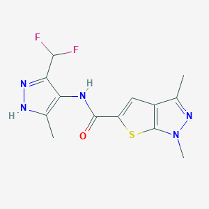 N-[3-(difluoromethyl)-5-methyl-1H-pyrazol-4-yl]-1,3-dimethylthieno[2,3-c]pyrazole-5-carboxamide